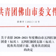喜报|我司团员冼笑雯荣获佛山市“优秀共青团员”荣誉称号！